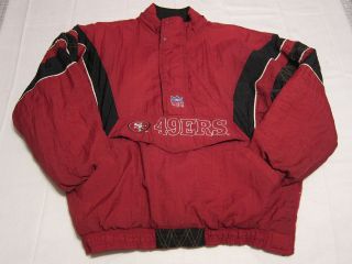   Starter Mens San Francicso 49ers NFL Football Winter Jacket Coat Sz XL