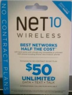 MICRO Net10 Wireless SIM Card for iPhone4 (iphone 4/4S)   NEW