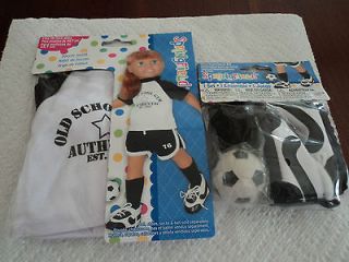 NIP DOLL SOCCER OUTFIT+ SHOES, SOCKS & BALL to fit AMERICAN GIRL 
