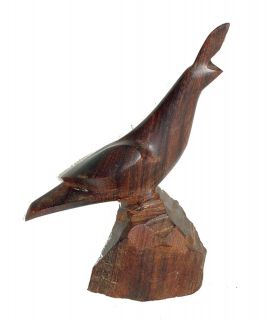   Ironwood Hand Carved Wood Quail Bird Sculpture figurine, 4 1/2