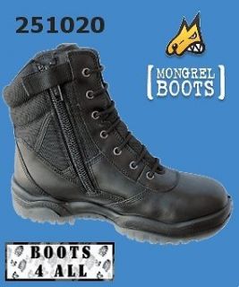 Mongrel Work Boots Steel Toe (251020) Safety Black Zip Side Boot 