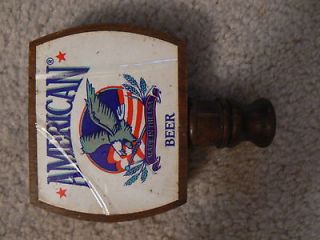 Rare American Beer Made in the USA Wooden Tap Handle Keg Knob Draft 
