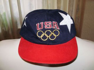RARE VINTAGE 1990s OLYMPIC DREAM TEAM USA CHAMPION SNAPBACK HAT 