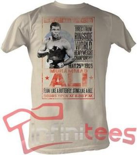 New Licensed Muhammad Ali May 25th 1965 Poster Lightwieght Adult T 