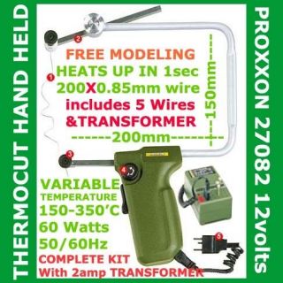 PROXXON 27082 Styro Foam Hot wire Cutter kit complete with transformer 