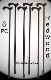   Redwood Walking Stick Set 35 3/8 Cane Hiking Trekking Wooden Lot