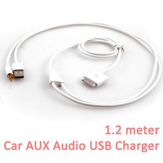 5mm Car AUX Audio USB Charger for Apple iPhone/iPad/iP​od devices 