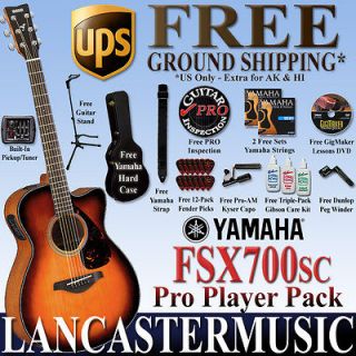 YAMAHA FSX700SC FSX 700SC SUNBURST Acoustic/Electric Guitar Pro 
