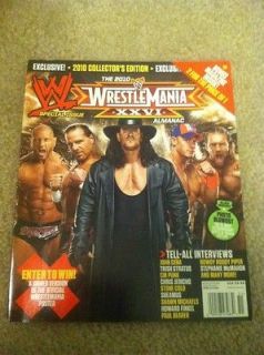 WWE WrestleMania 26 Wrestling Magazine Raw Undertaker John Cena Shawn 