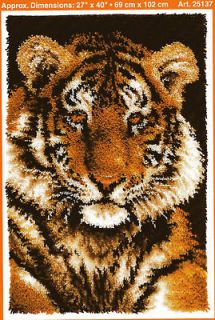  COATS TIGER LATCH HOOK RUG (PATTERN ONLY)NO YARN OR CANVAS INCLUDED