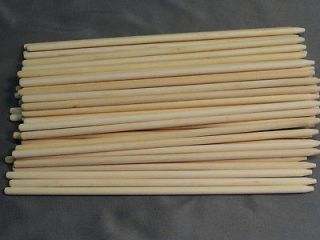   Bulk Packaged Lot Of 50 Blunt Tip Wooden Wood Dowels 3/16 X 7 1/2