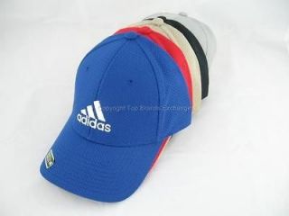 Adidas Stretch Fit Cap Hat Basketball Soccer Golf Black Blue Red Gray 