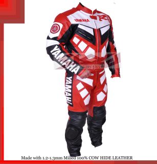 Yamaha R Red Racing Leather Motorcycle suit Jacket trouser/Any Logo R 