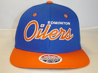 Zephyr NHL Edmonton Oilers Wave Retro Snapback Cap