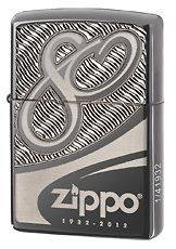 ZIPPO 80TH ANNIVERSARY LIMITED EDITION BLACK CHROME ARMOR MINT IN BOX 