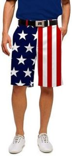 mens LOUDMOUTH Golf Shorts  Stars and Stripes  Size 42 Brand New 