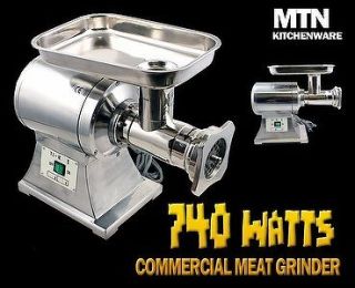 New MTN Commercial 1HP Stainless Steel Electric Meat Sauage Grinder No 