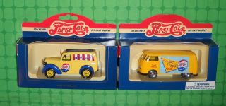 Lledo Diecast   Pepsi Cola   1950 Morris Z Van & 1955 VW Kombi Van