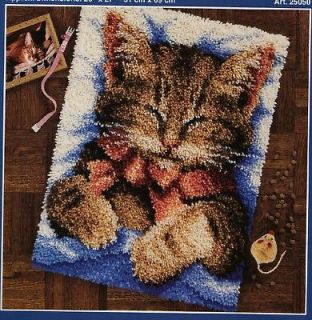   COATS CAT NAP LATCH HOOK RUG (PATTERN ONLY) NO YARN OR CANVAS