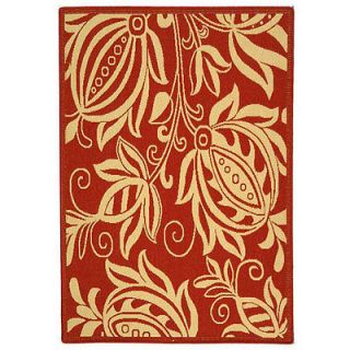 Indoor Outdoor Andros Red Natural Rug 27 x 5 Area Rugs Home Decor 