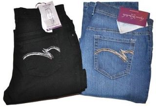 New Womens GLORIA VANDERBILT Jeans AMANDA Sparkle New BLACK Size 10