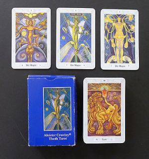 Vintage Aleister Crowley Thoth Tarot Cards 3 Magi 1986 Swiss Blue Box
