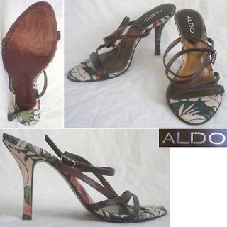 Aldo Womens Shoes Slides Sandals Strappy Heels 7 / 38 Great