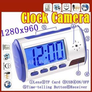 Mini Multi function Camera Clock with Motion Detection Remote Control 