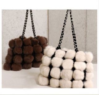 Low Low Low New Genuine Rabbit Fur Handbag Fashion Charm Bag Hot 