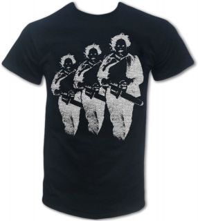 Texas Chainsaw Massacre Popart T Shirt (1970s Retro Cult Horror Movie 