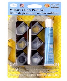 Military Colors Acrylic Paint Pod Set Plus Cement 9101