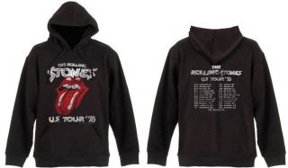 The Rolling Stones U.S. Tour 78 Hooded Sweatshirt   New & Official 