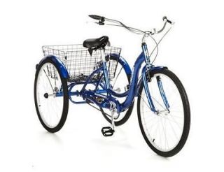 blue mens womens adult schwinn trike tricycle 3 wheels