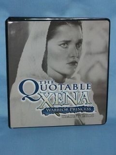 QUOTABLE XENA Binder + P3 Promo & C14 Xena Costume Card