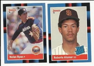 1988 Donruss Baseball set Cal Ripken Jr.,Nolan Ryan,Roberto Alomar,Tom 