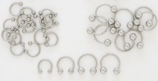 16g horseshoe lip rings in Circulars & Horseshoes