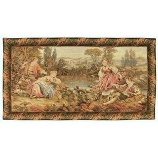 Lakeside Rendezvous Italian Tapestry Wall Hanging H 64 x W 88 Large