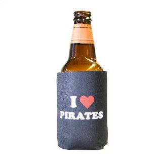   Heart Pirates Humor Pirate Beer Pop Can Koozie Koolie Cooler Insulator