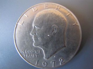 LIBERTY EISENHOWER 1972 D ONE DOLLAR COIN CIRCULATED