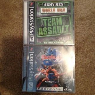 Playstation 1 Army Men Team Assault And Beyblade Let It Rip Complete