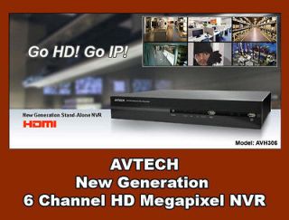   Generation AVTECH 6CH Stand Alone MegaPixel NVR System   Full HD CCTV