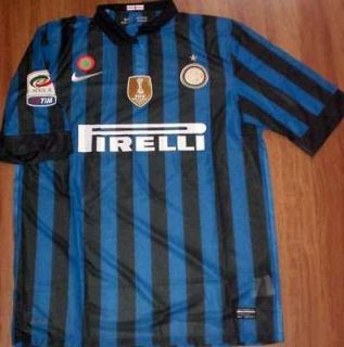 Inter milan soccer jersey Forlan # 9 shirt nike home uruguay SIGNED
