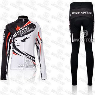 2012 Cycling bicycle bike outdoor long sleeves Jersey+pants Size S  XL 