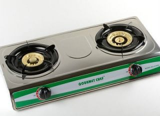   Emergency Portable Propane Gas Stove DUAL Double Burner CAMPING ATE