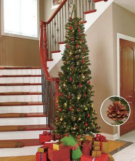 HOLIDAY 7 FT SLIM MULTI COLORED LIGHTED CHRISTMAS TREE TREES NEW