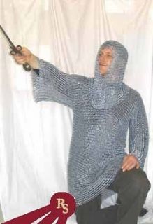 CHAINMAIL ARMOR SET   Medieval Chain Mail   COIF SHIRT