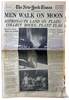 The New York Times Men Walk On Moon Newspaper