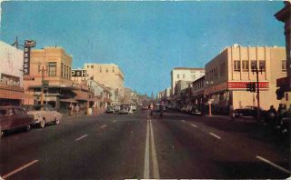 Postcard 1950s Street Scene Ventura California   Woolworths Dime 
