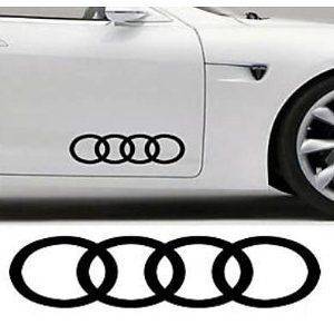 Audi rings, decals, stickers, graphics x 2