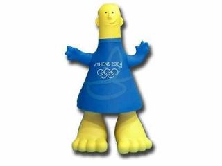 ATHENS 2004 OLYMPIC GAMES MASCOT PHEVOS OFFICIAL PRODUCT RUBBER 